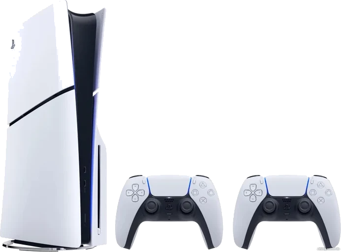 Sony PlayStation 5 Slim (1 ревизия, с дисководом, 2 геймпада)